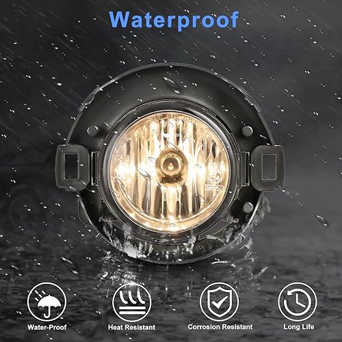 Miniatura 7 de ROXX Luces antiniebla compatibles con parachoques de plástico Nissan Frontier 2010-2020, conjunto de luz antiniebla Nissan Xterra 2005-2015,