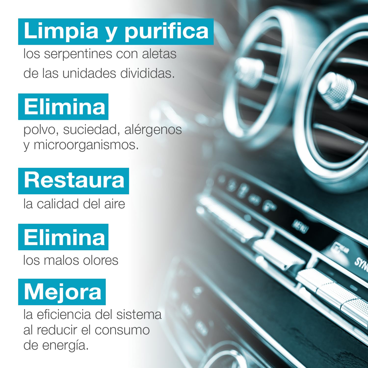 Errecom Evaporator Cleaner Foam, Limpiador Espumoso para Aire Acondicionado, 400mL - 3