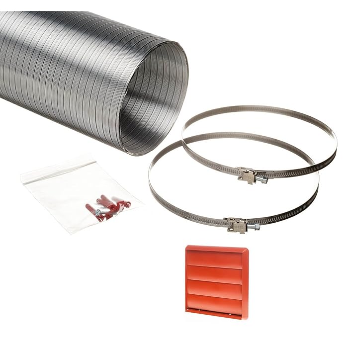 Buy Universal 150mm Cooker Hood Ducting Kit Semi Rigid Aluminium 152mm