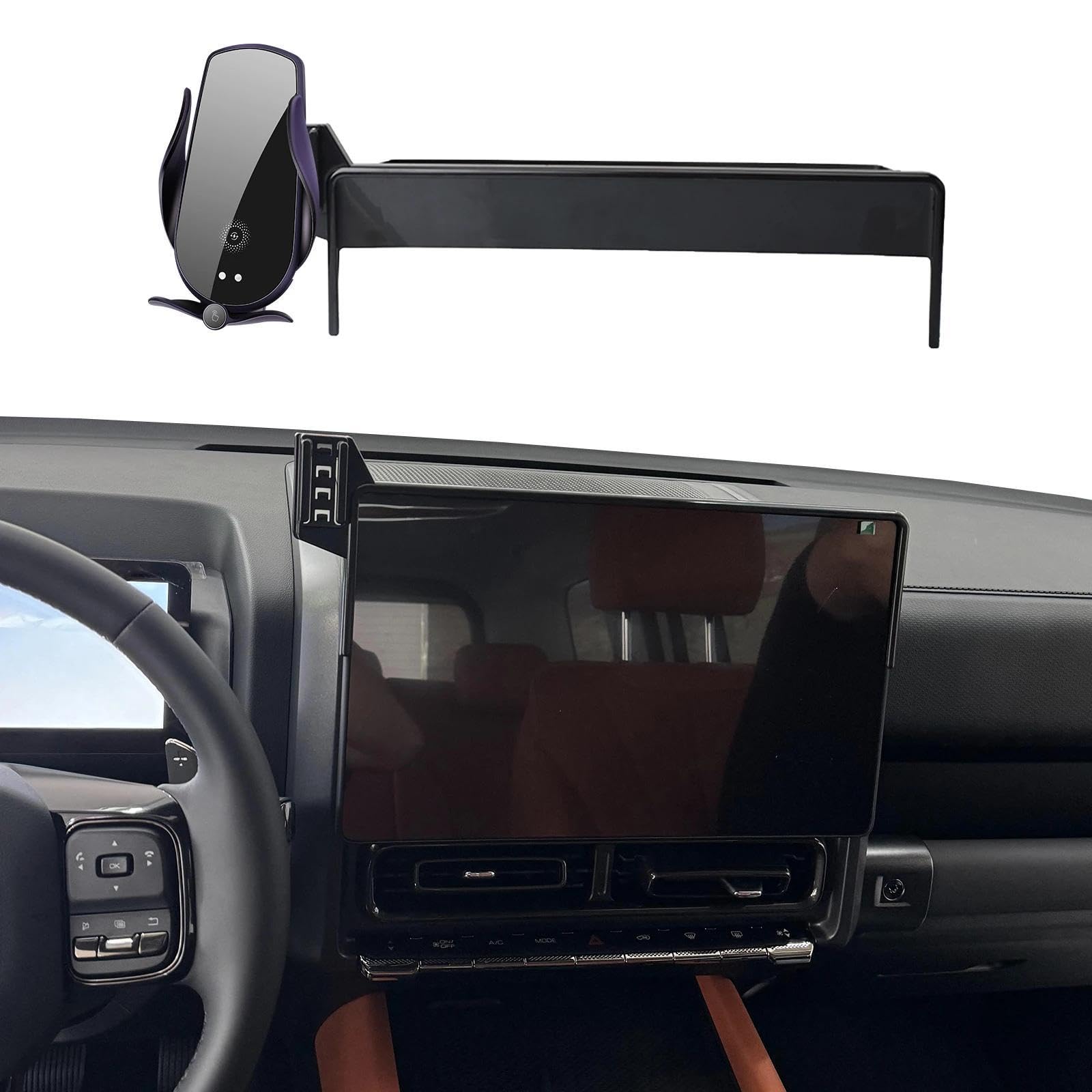 Uchwyt Samochodowy na Telefon dla Haval H9 2024-2025, uchwyt samochodowy na telefon komórkowy, stojak na nawigację GPS (podstawa i uchwyt 1)