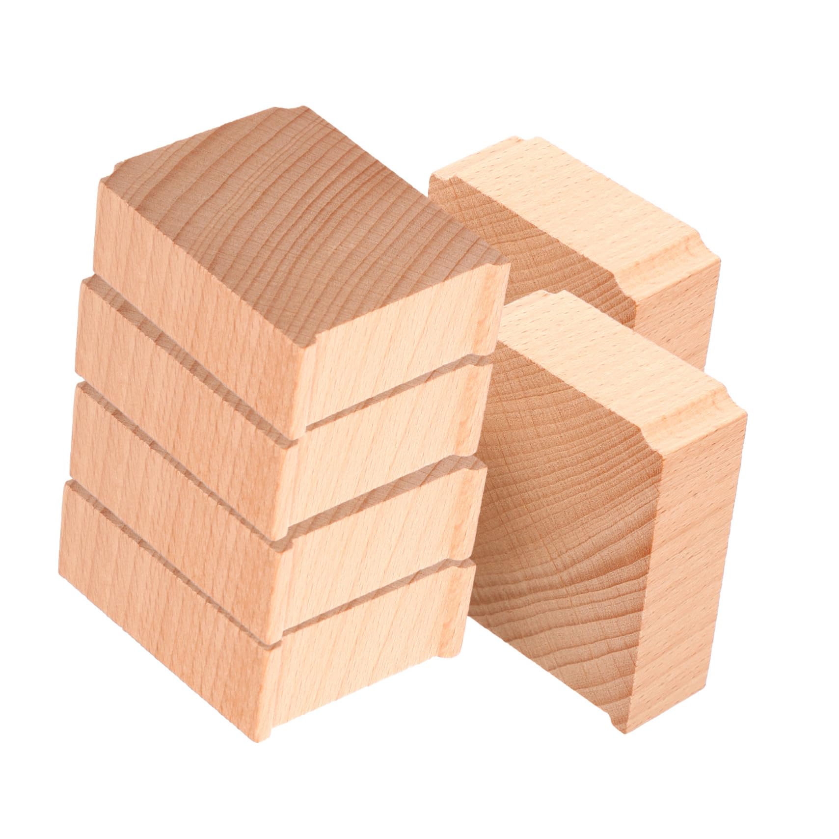 KICHOUSE Train Bridge Supports Wooden Track Bridge Risers Model Railway Accessory Kit