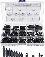 Vista 10 de M2 Nylon Hex Macho-Hembra Separadores Separadores Tornillo Tuerca Surtido Kit (Negro)