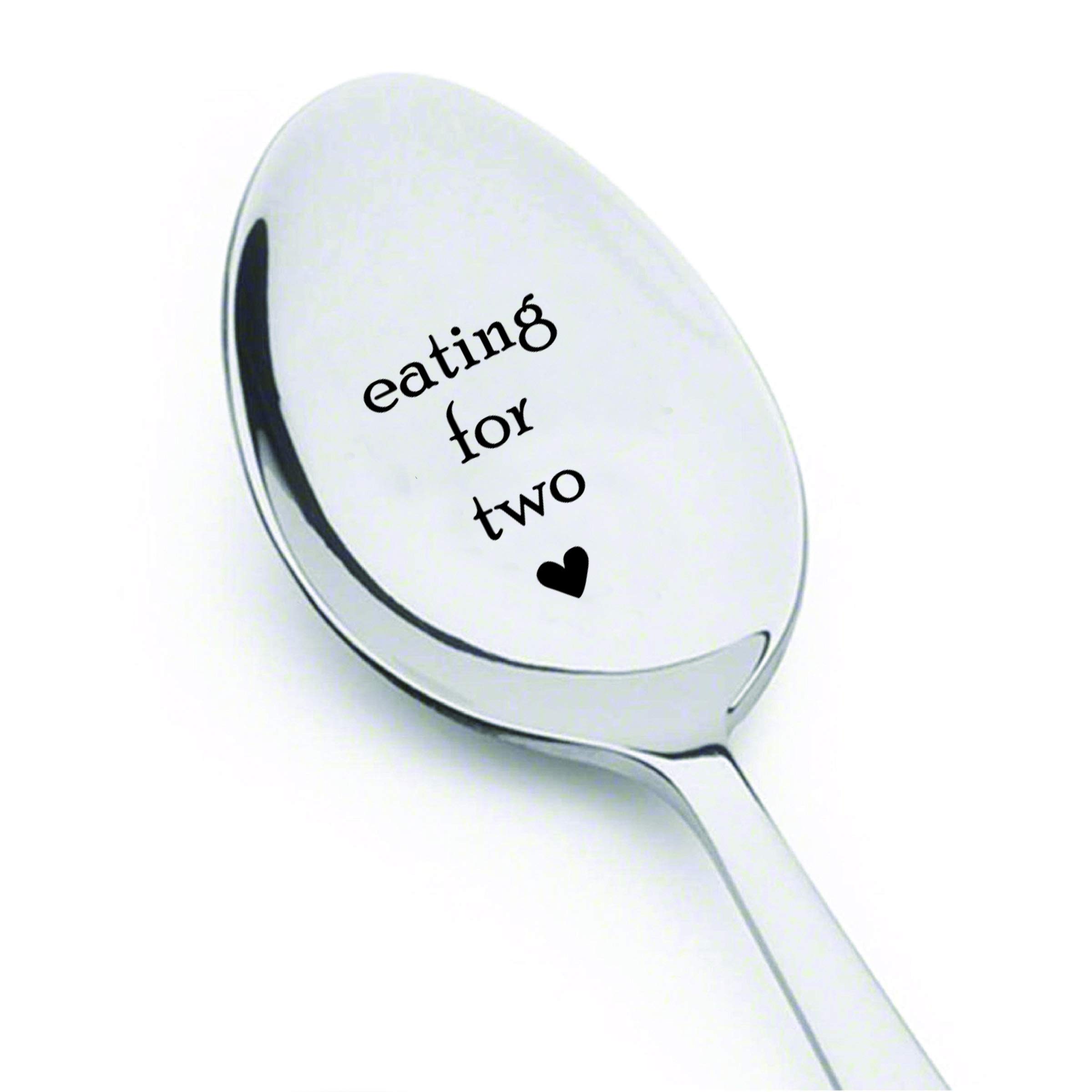 eating for two spoon-unique pregnancy reveal idea- pregnancy gift- preganancy annoucement gift