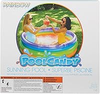 Vista 6 de Poolcandy Piscinas inflables para hasta 3 adultos (piscina inflable de sol azul arcoíris, amarillo y naranja)