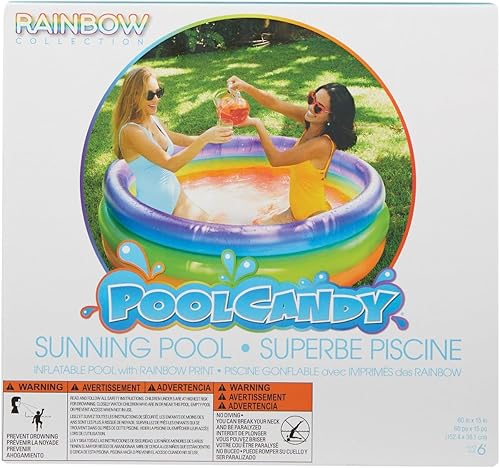 Miniatura 6 de Poolcandy Piscinas inflables para hasta 3 adultos (piscina inflable de sol azul arcoíris, amarillo y naranja)