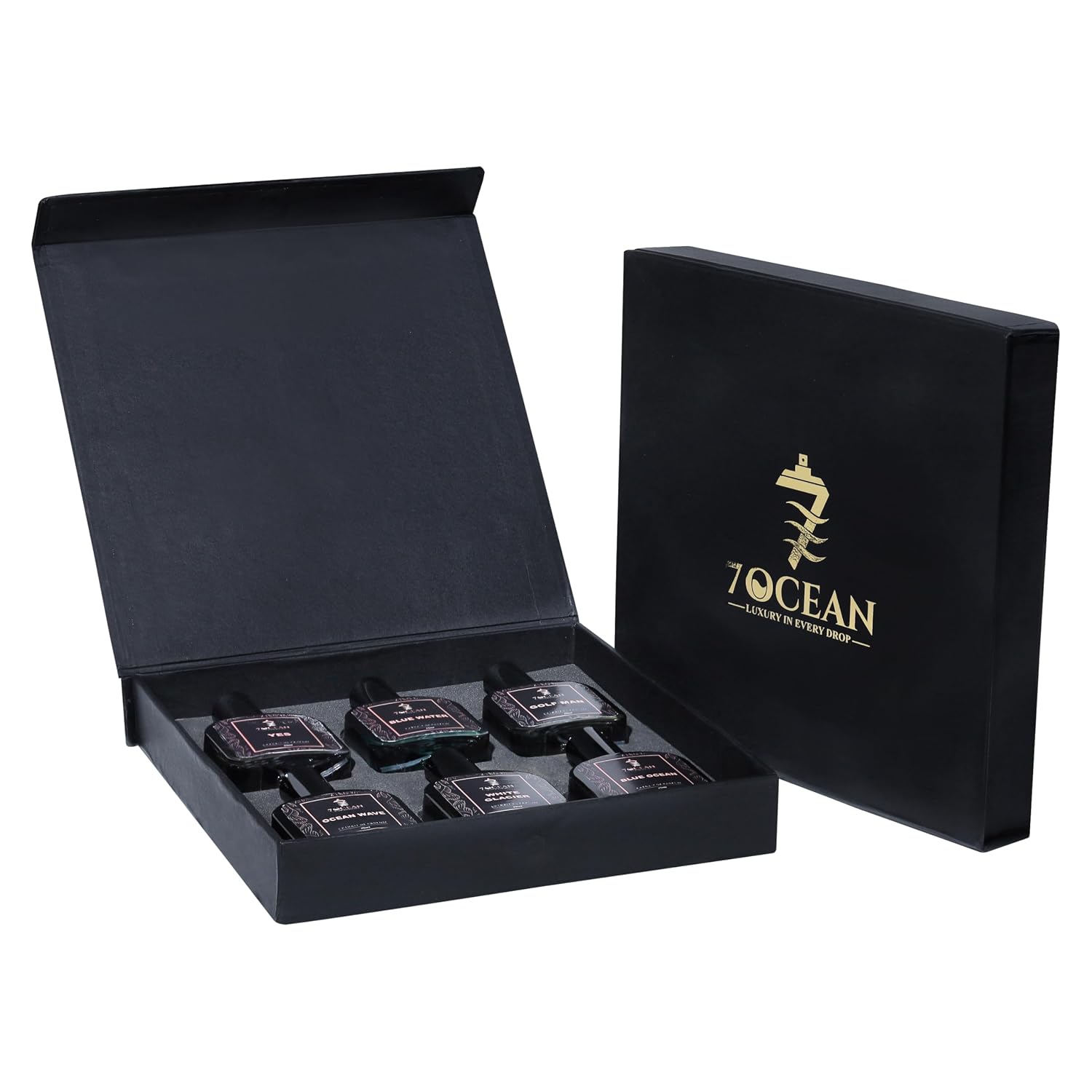 7Ocean Night Empire Collection Extrait de Parfum Gift Set – 6 x 20ml (Amber, Vanilla, Oud, Smoky Notes) Long Lasting Luxur...