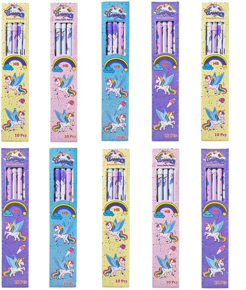 HB-Pencils|100 Pencils|Strong Grip, Extra Dark with Eraser Tip, Smooth Writing, Drawing & Sketching|Birthday Return Gifts, Navratri gifts, Kanjak gifts for Kids Age 3-10Yrs (Assorted color)