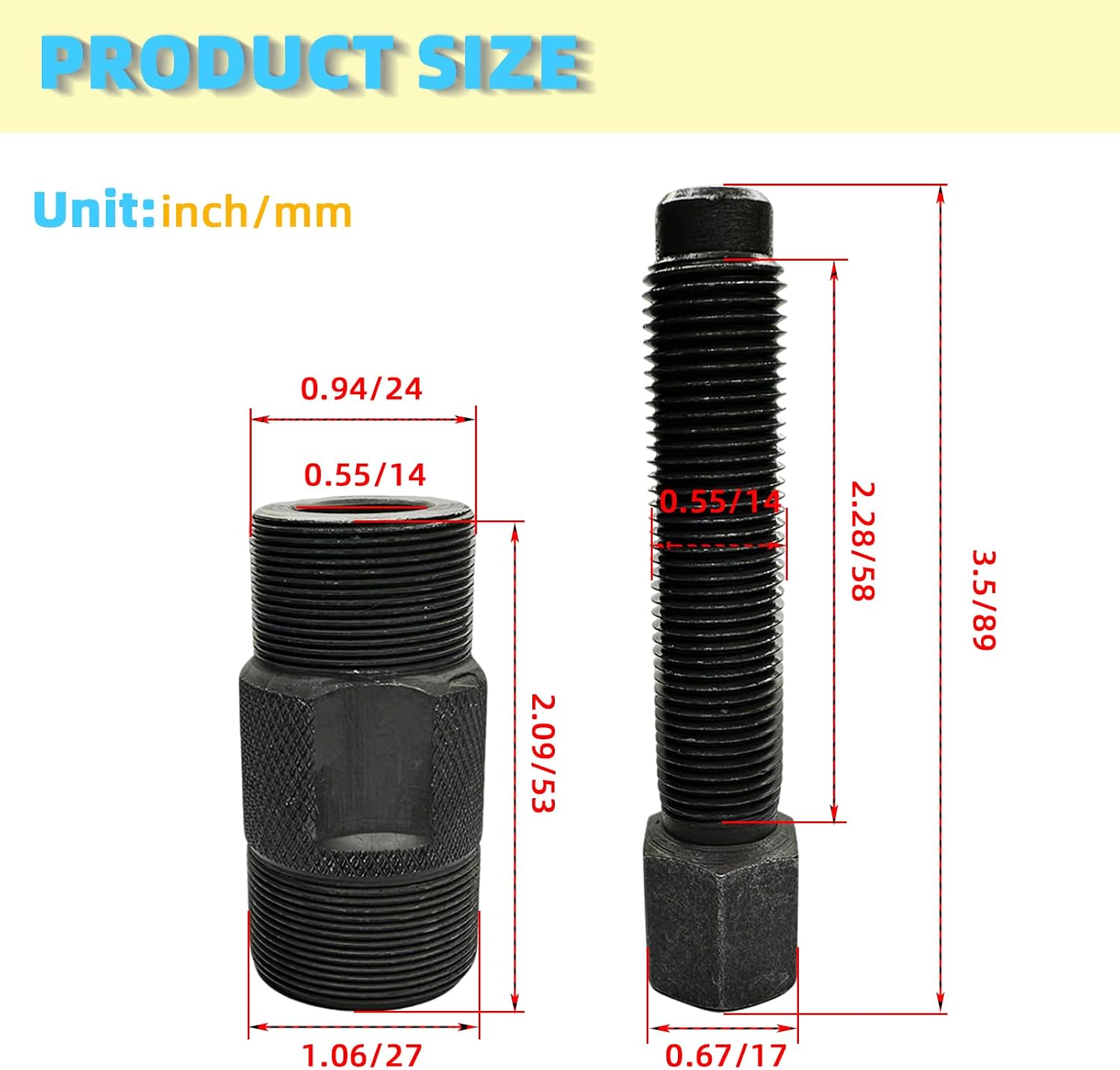 Magneto Flywheel Puller Tool 24mm & 27mm Sturdy Effective Work Stator Remover Small Engines Fit for GY6 50cc 125cc 150cc 4 Stroke Scooter Moped ATV Dirt Bike