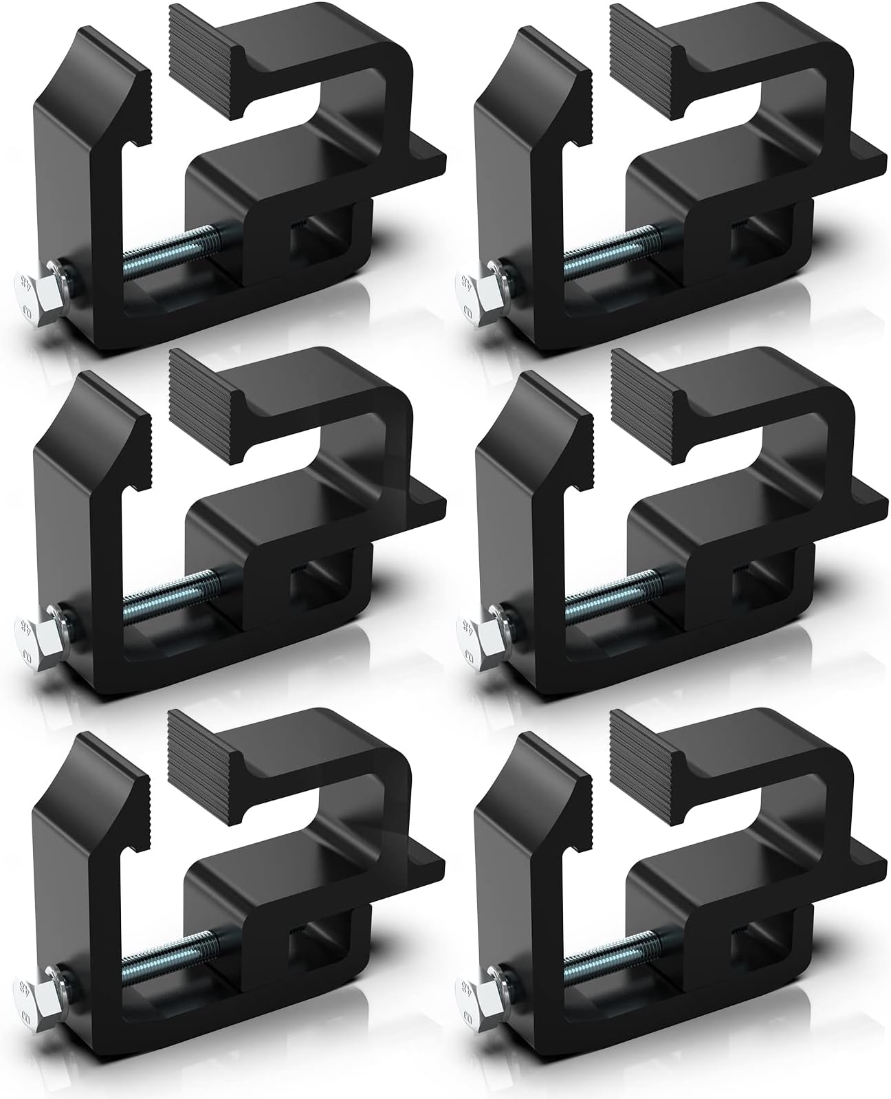 moveland Camper Shell Clamps - Heavy Duty Truck Cap Clamps - No Drilling Required Truck Topper Clamps for Chevy Silverado Sierra/Dodge Dakota Ram 1500 2500 3500, F150 F250, Titan, Tundra (6 Pack)