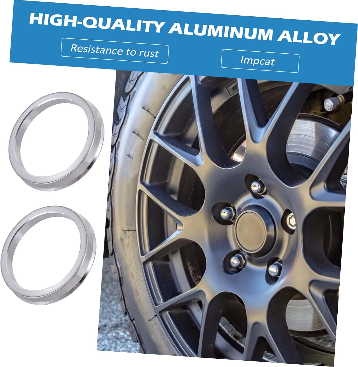 4pcs Hub Centric Rings Lightweight Aluminum Alloy Wheel Hub Rings for Secure Vehicle Wheel Alignment and Fitment for Car Modifications