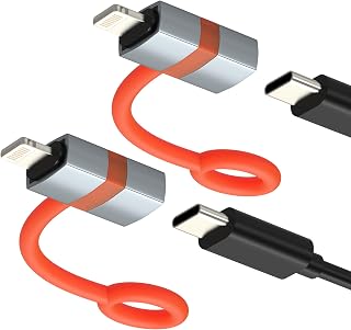USB C Female to Lightning Adapter for iPhone 14 13 Pro Max for Apple Cable Charger Socket (2pcs) for iPad Quick Plug Converter Cord Type C Accessories Portable Device