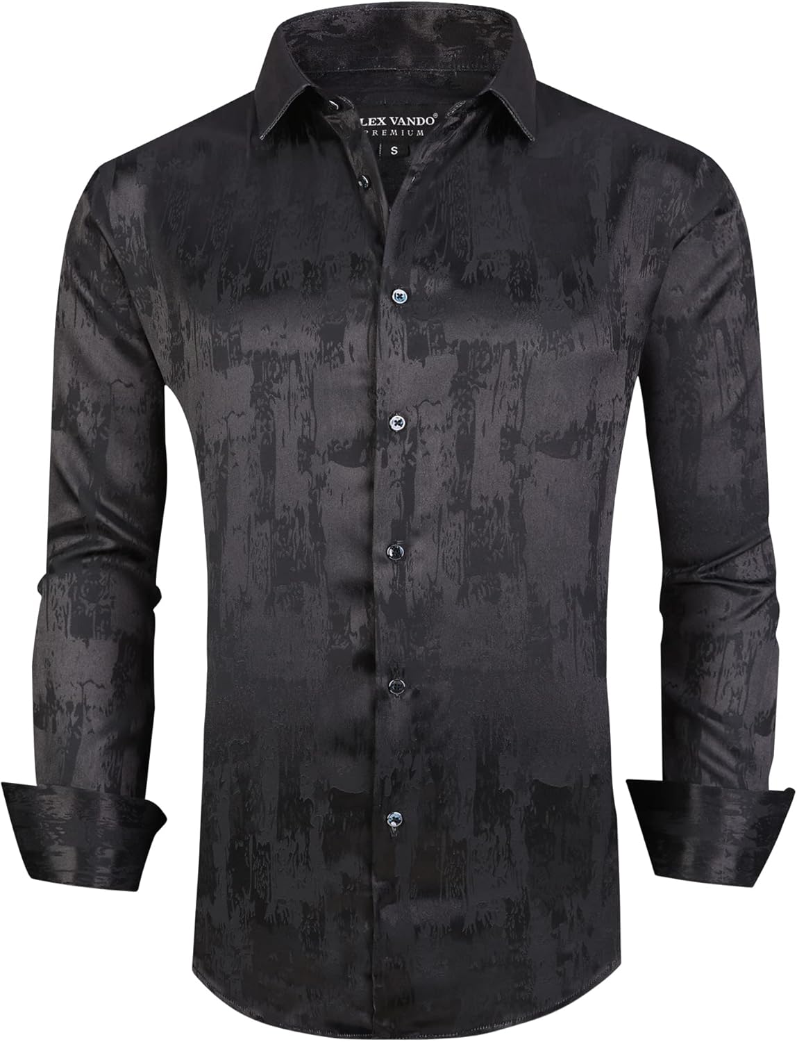 Alex Vando Mens Nightclub Printed Dress Shirts Non-Iron Regular Fit Party Button Down Shirt at  Men’s Clothing store