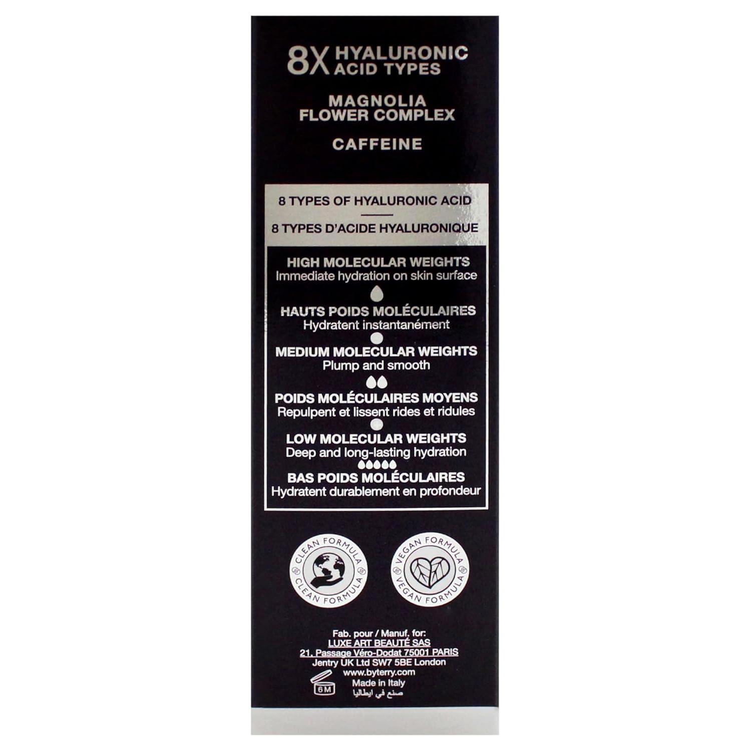 By Terry Hyaluronic Serum Concealer, Radiant & Hydrating Skincare-Infused Concealer, Buildable Coverage, Vegan, Apricot Nude