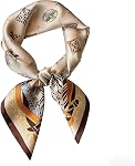 Square Silk Scarf, Women's Satin Scarf for Head, Neck and Hair70 cm | exquisite printed patterns in bold colors,,all Season Casual Office Travel Neck Accessories for Back to School and Daily Wear