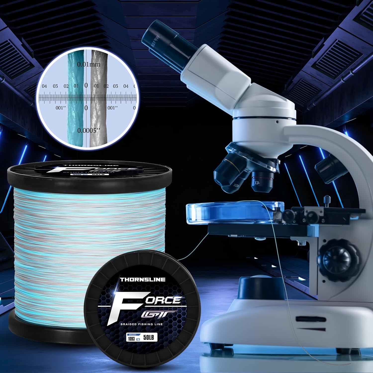 ThonrsLine Force Braided Fishing Line - Incredible Abrasion Resistant Braided Lines for Saltwater or Freshwater - Camo Design Braid for Extra Visibility