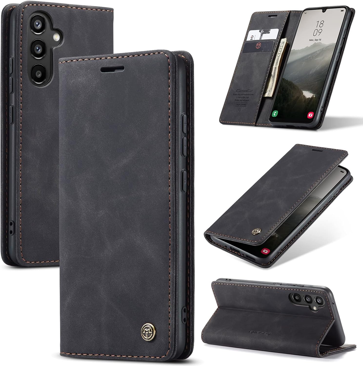 Coque pour Samsung Galaxy A34 5G Premium Housse Cuir Protection Pochette Rabat Portefeuill