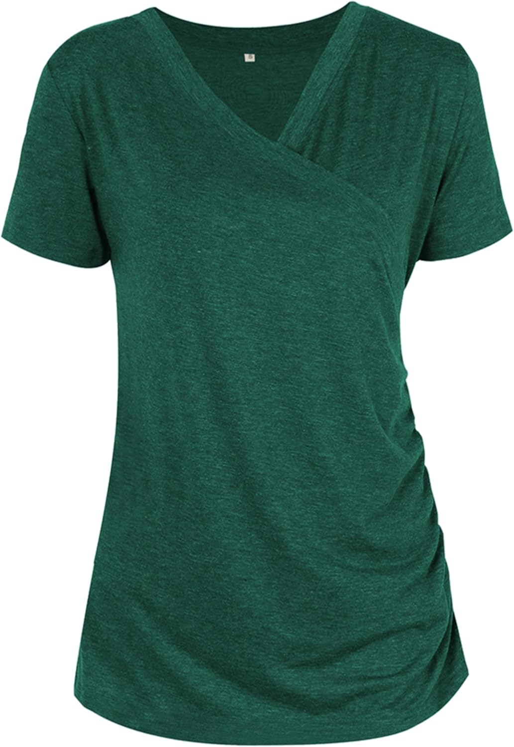 Liu & Qu Women's Maternity Nursing Tops, Layered Wrap for Breastfeeding, V-Neck Short Sleeve Tee Shirts 3 Packs - Image 6