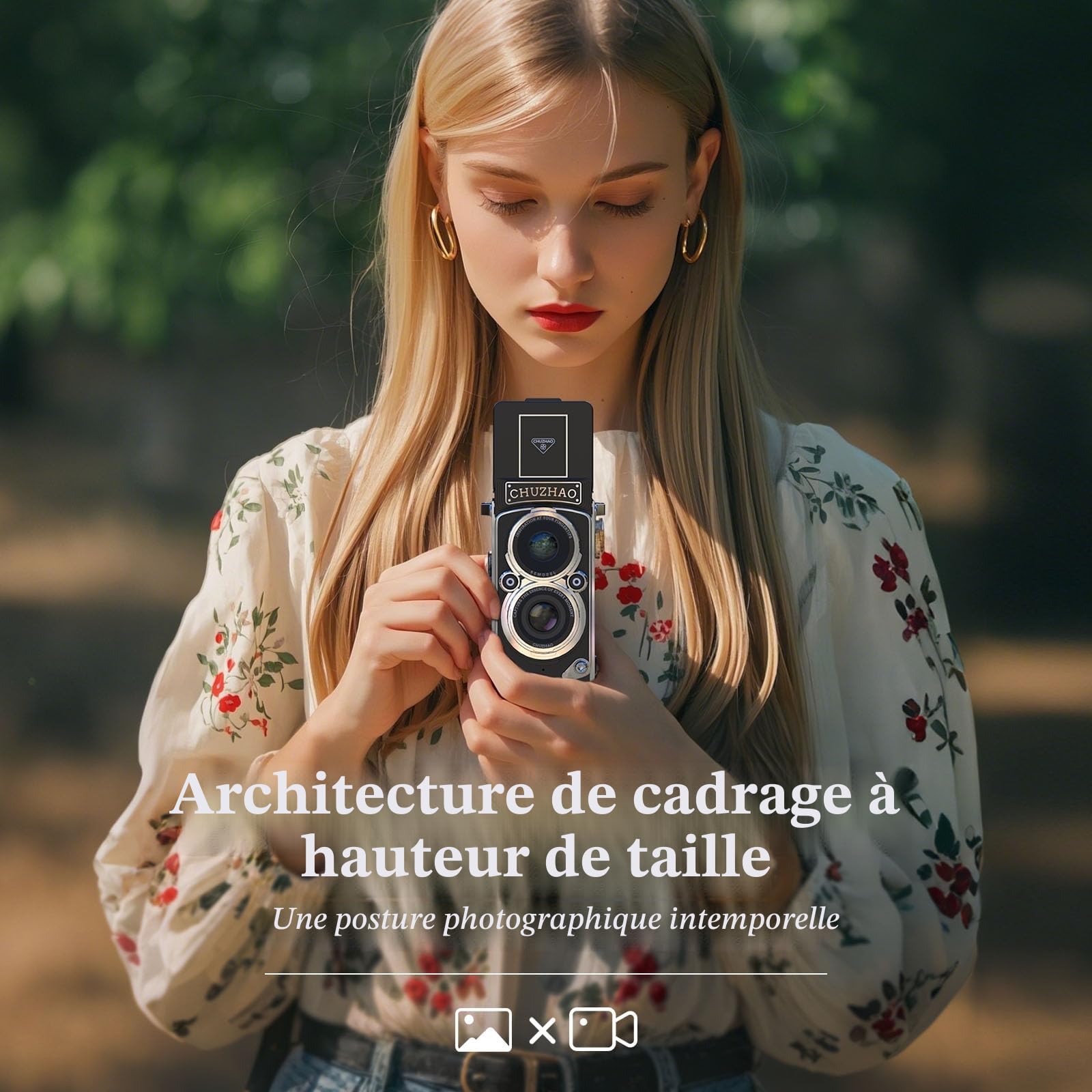 Appareil Photo Vintage Numérique CHUZHAO 1080P 12MP Mini Appareil Photo & Vidéo Numérique Filtre Rétro Noir/Blanc Classique avec Carte 16GB - pour Adolescents Débutants Adultes