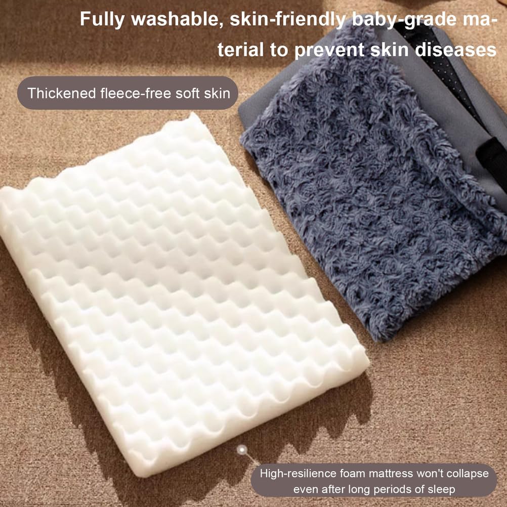 Cuccia per Cani Ortopedica, Materassino Cane con Copertura Sfoderabile E Lavabile, Cuscino Soffice Morbido Peloso Antiscivolo per Animali Domestici,S