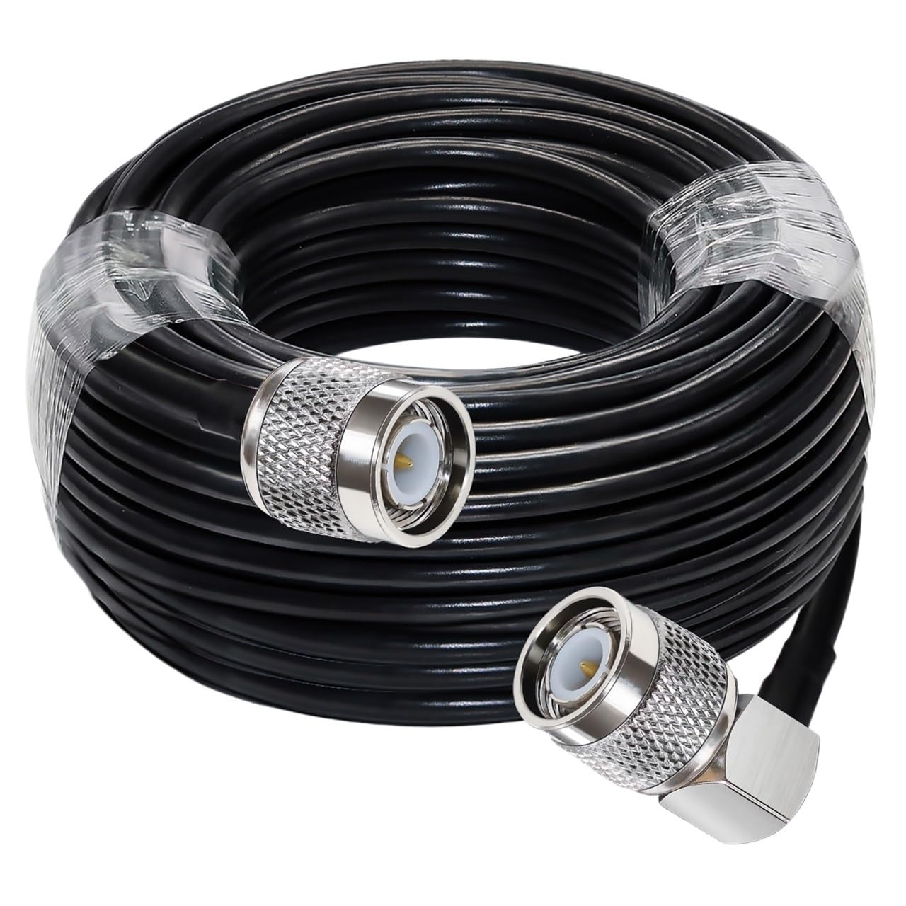 LIHUA RG58 kabel koncentryczny wtyczka męska do męskiego kąt prosty W/i/Fi an/te/na przedłużacz kabel o niskiej stratności 10 m (20 m (20 m)