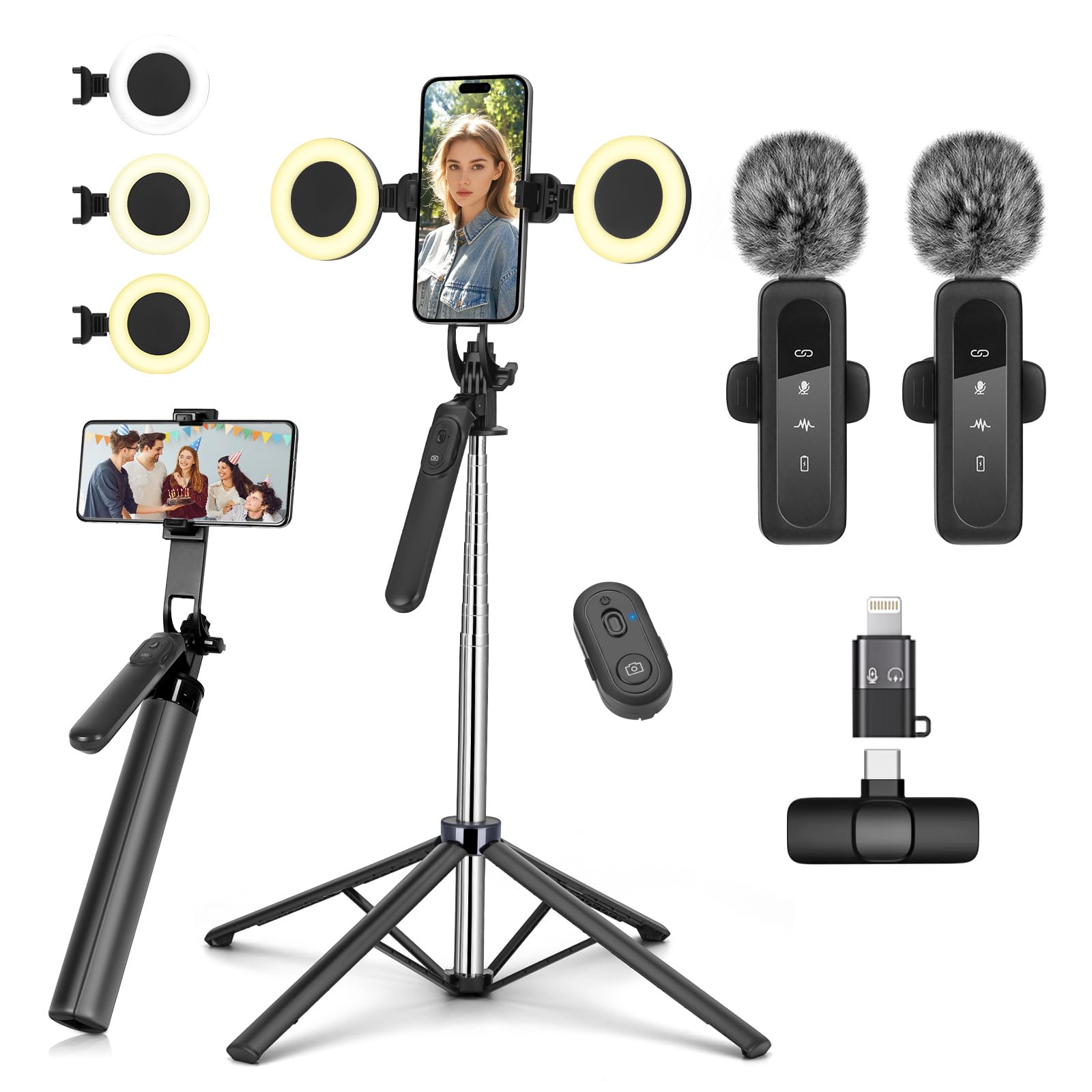 K&F CONCEPT Selfie Stick Tripod, 69"