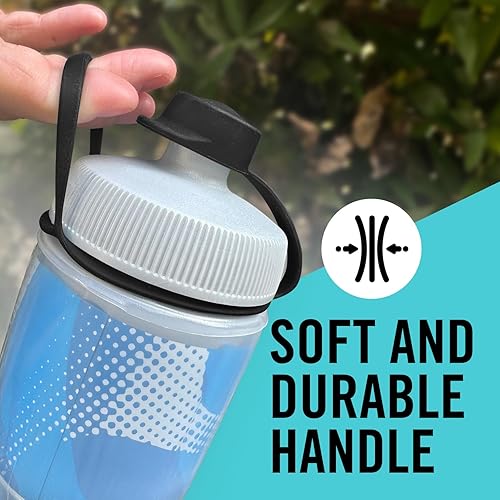 Miniatura 4 de Samorillo Paquete de 2 protectores de barro con mango duradero para botellas polares, solo se adapta a boquillas negras, parte superior de botella