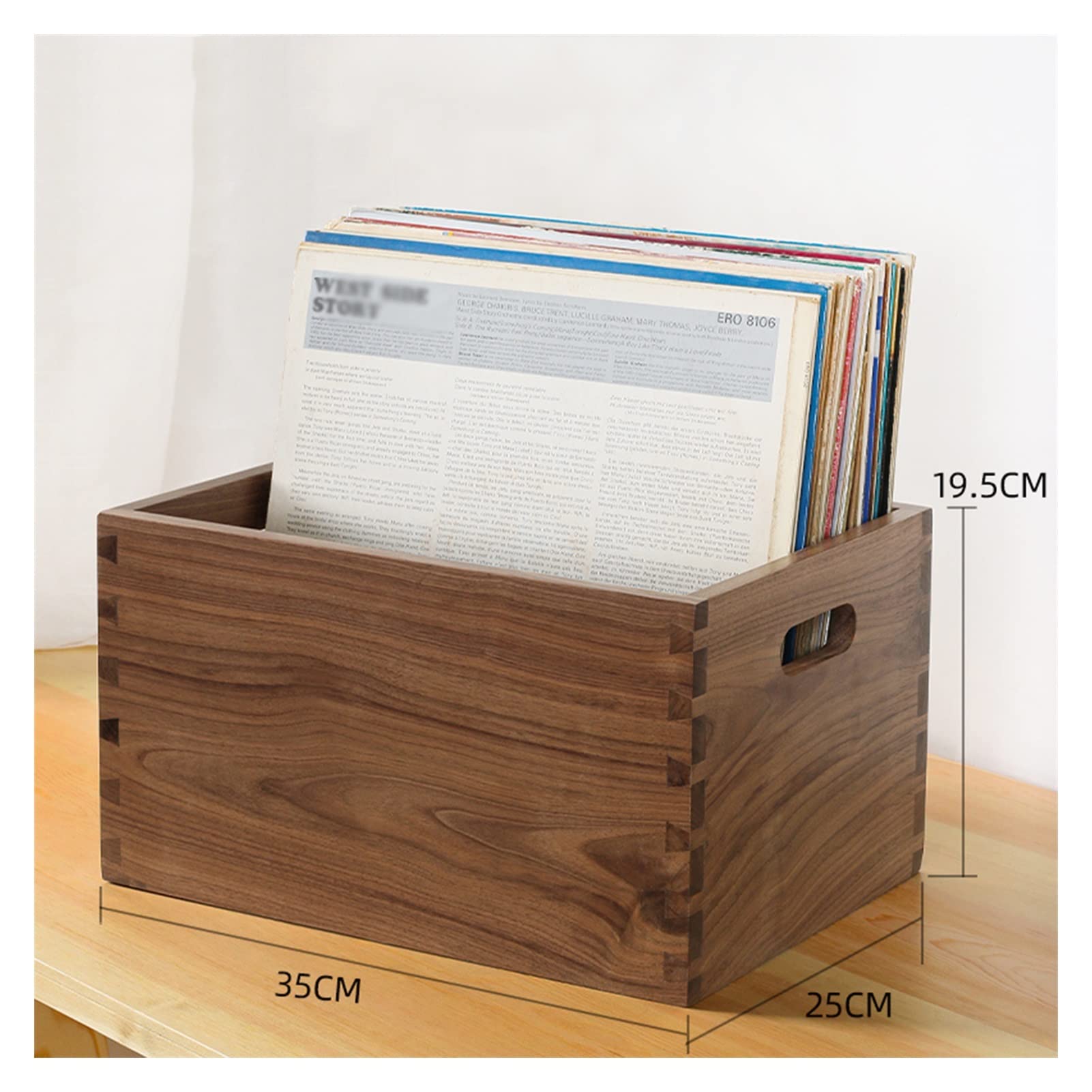 Support de Rangement pour Disques Vinyles Bureau de bureau CD Vinyle de rack Lp Boîte de rangement Tenon Tenon Boîte de rangement en bois Vinyl Enregistrer Enregistrement Support Support à disques Mag