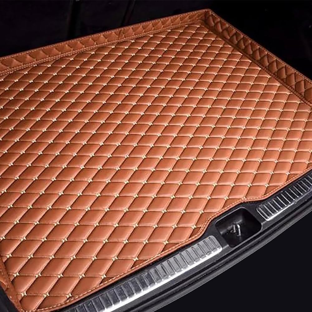 Ctpyoks Car Boot Liner For Mazda CX-30 ab 2019, Leather Rear Trunk Mats Waterproof Floor All Weather Anti Scratch Slip Parts Tray Protector Carpet Pad Cargo Liners,F//Brown