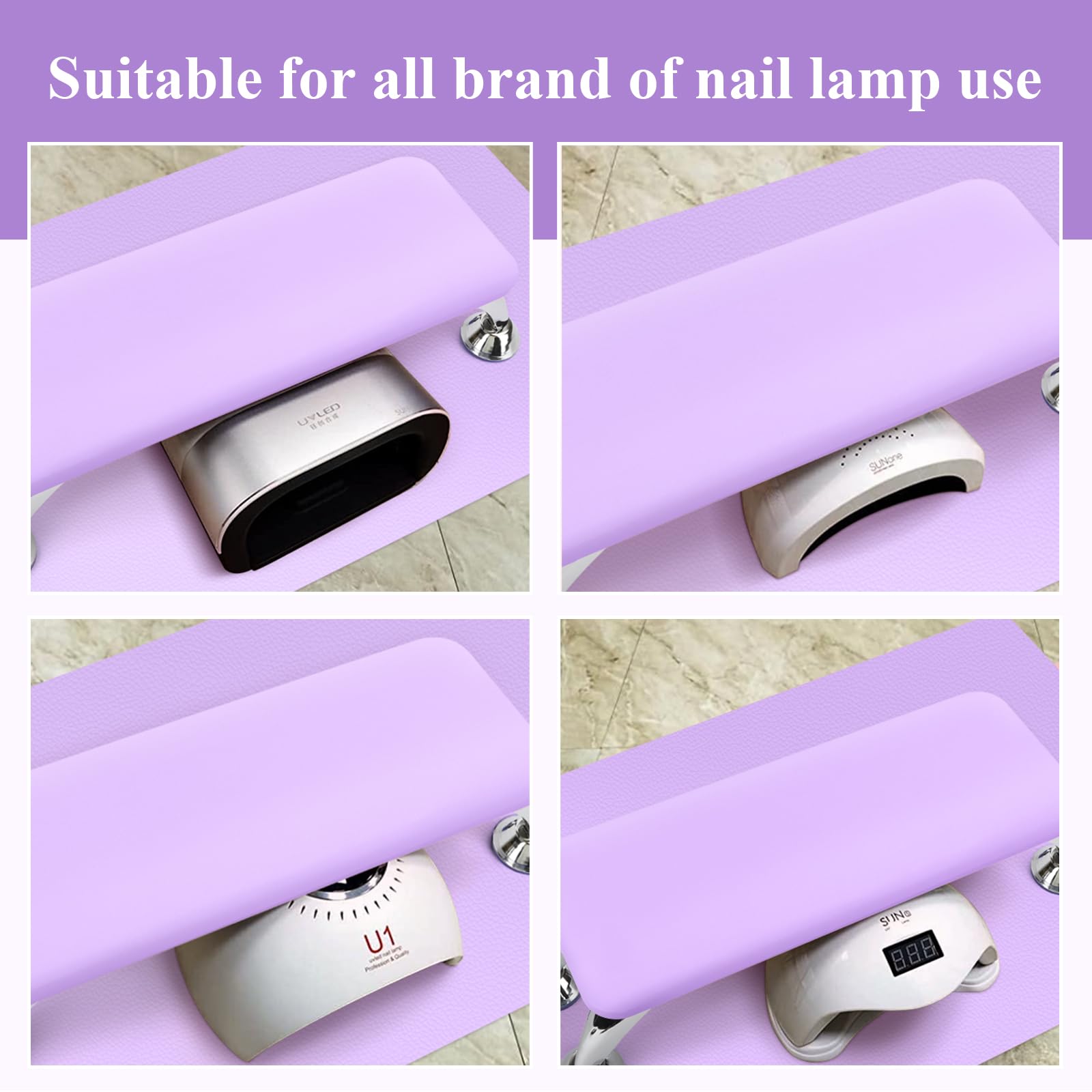 Nail Arm Rest with Nail Table Mat, Microfiber Leather Hand Cushion