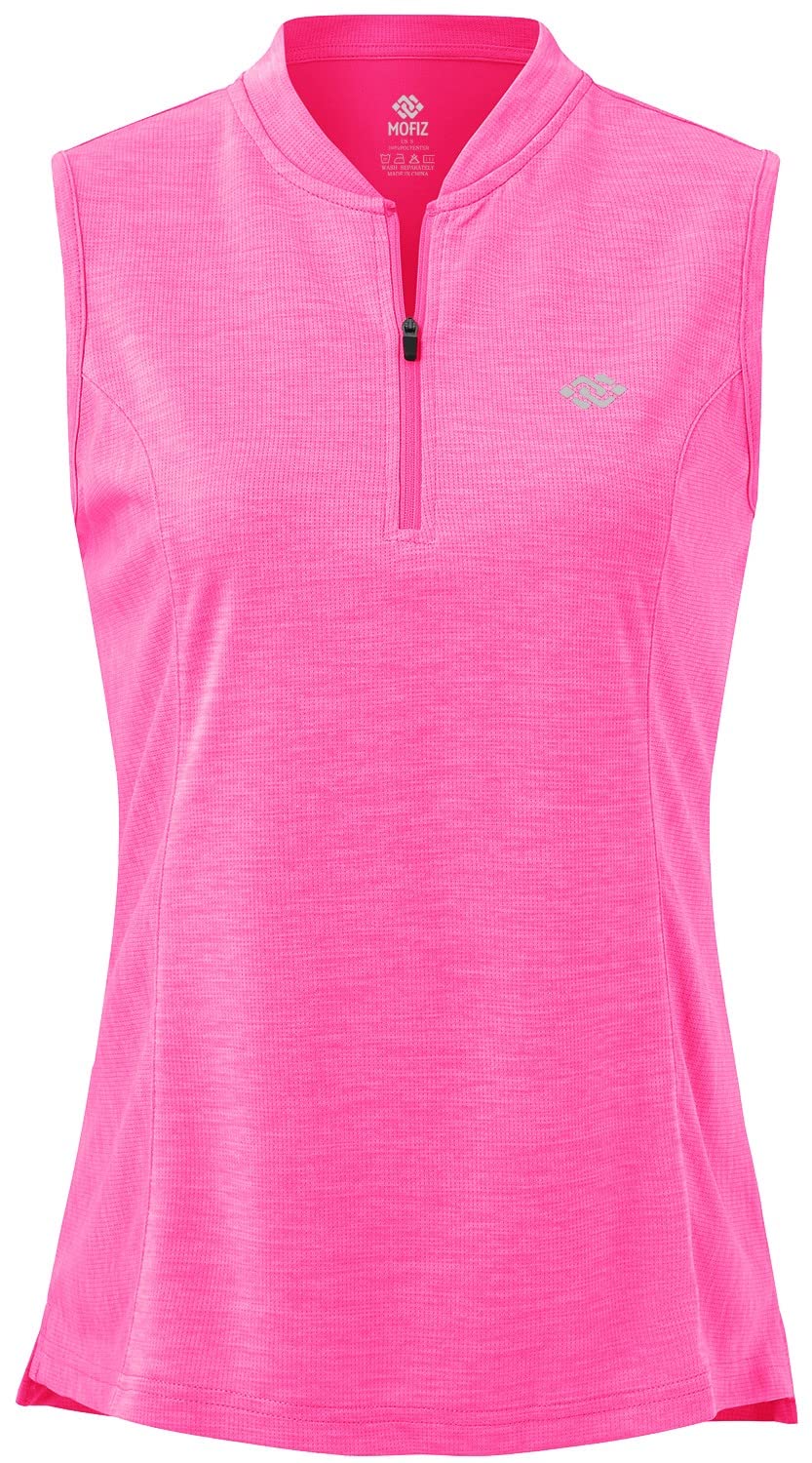 MoFiz Top Femme sans Manches Débardeur Sport T Shirt Respirant avec Fermeture éclair