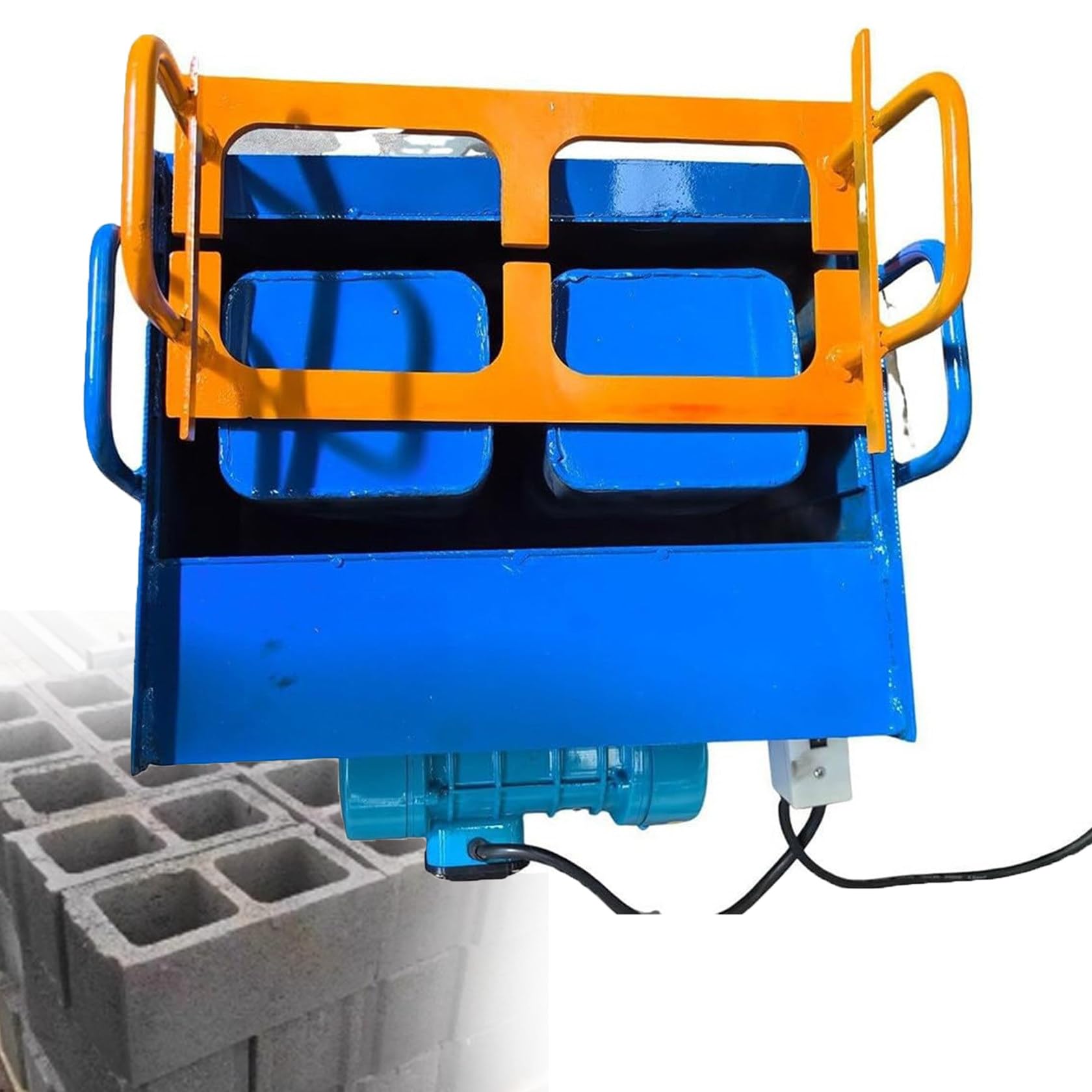 MáQuina Para Fabricar Bloques De HormigóN De 400 X 200 X 200 Mm, MáQuina HidráUlica Para Fabricar Ladrillos De Cemento, Moldes Personalizables, Frecuencia De VibracióN De 212 Veces/Min