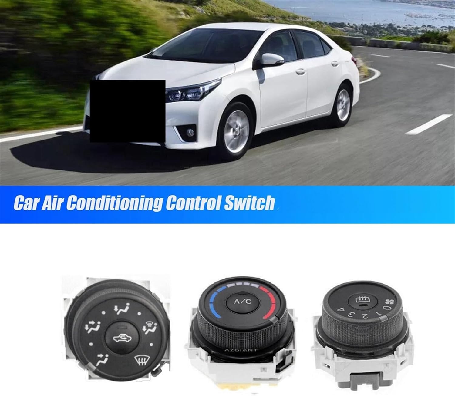 Car Air Conditioning A/C Heating Panel Wind Direction Knob Compatible With Toyota Corolla 2007-2013 Control Temperature Switch