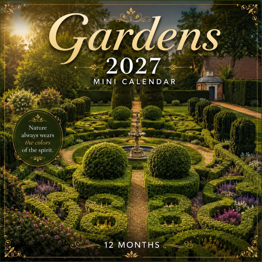 Gardens Calendar 2027: 12-Month Featuring Beautiful Garden Photography