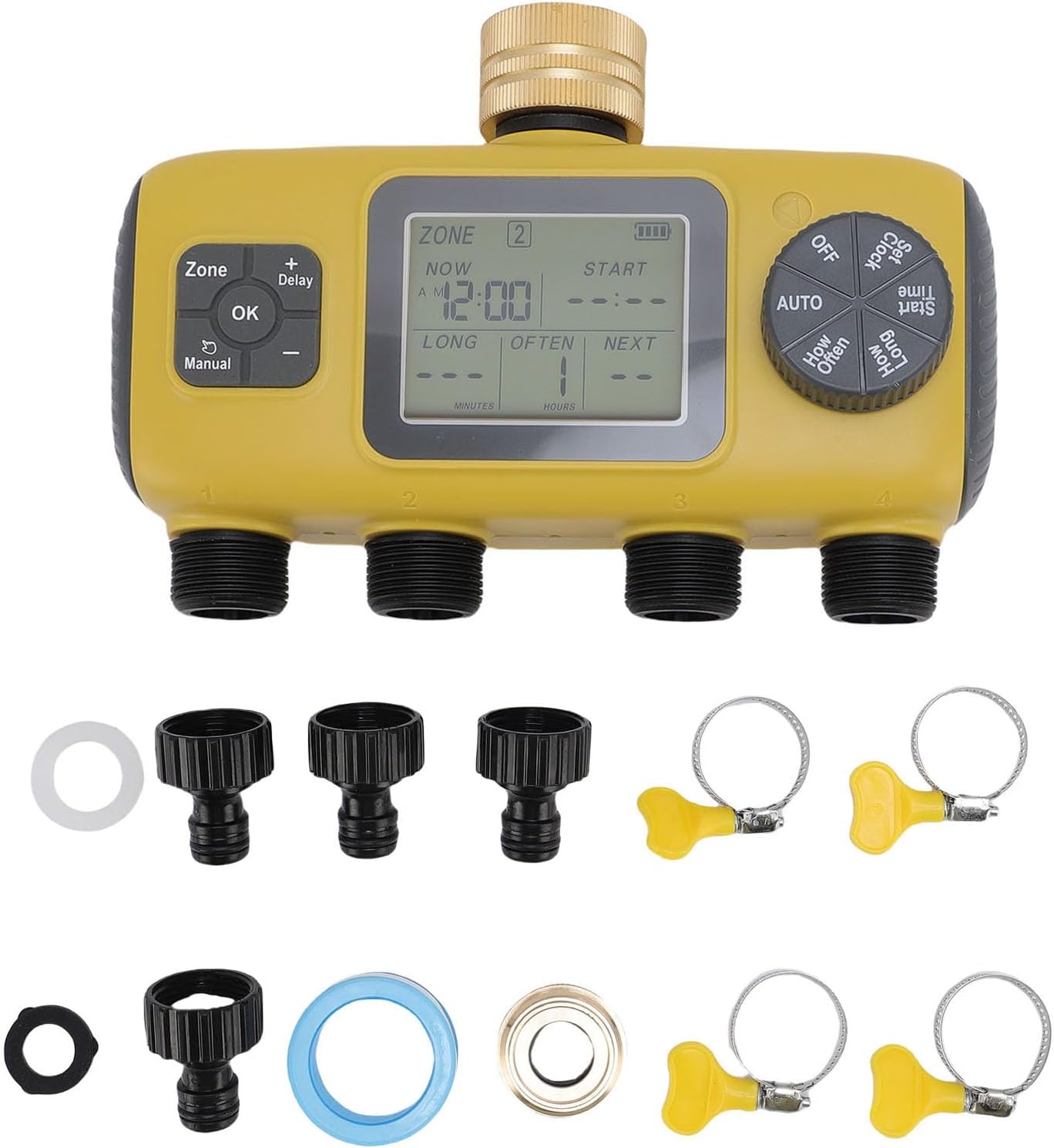 Sprinkler Timer LCD Display Automatic Irrigation Controller System for Lawn Yard Garden with Smart Timing Easy Operation