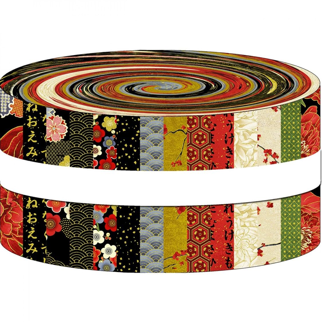 Timeless Treasures - Lotus Garden- CPSTRIP40 CM Lotus 2 1/2" Strips w/Metallic - 40 pcs - Cotton Quilting Fabric