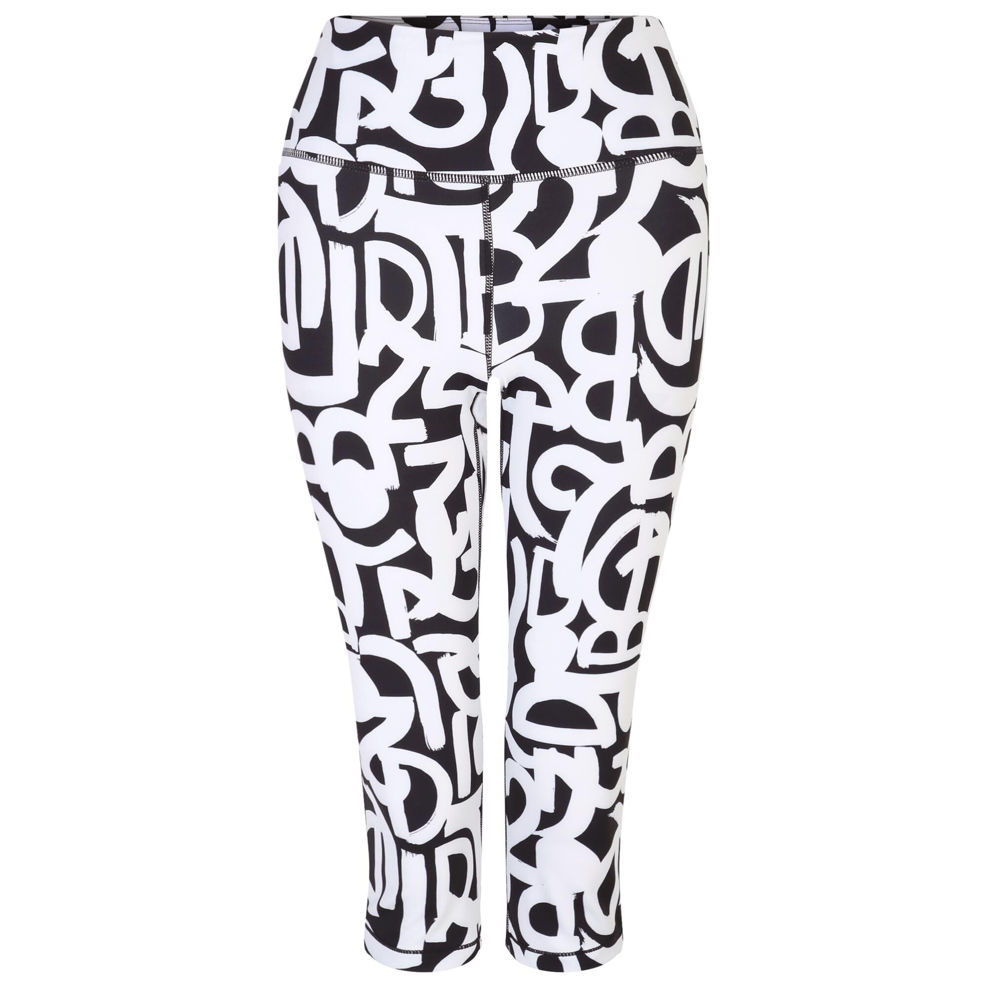 Dare 2b Womens Influential 3/4 Legging Black & White Graffiti 14