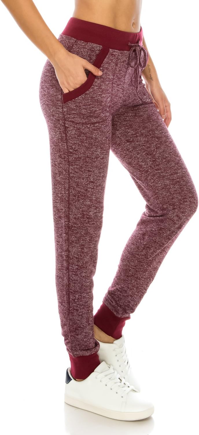 Women's Lightweight Comfy Drawstring French Terry Joggers Pants with Side Pockets