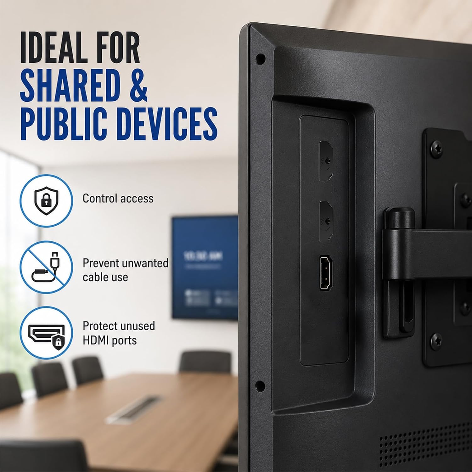 10-Pack HDMI Port Security Lockers with 1 Key | Physical Port Lock,Anti-Tampering Data Protection for Laptop,PC & Notebook Devices (Black)
