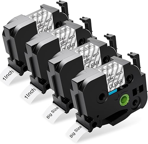 Vista 7 de Oozmas Tze-651 - Cinta de repuesto para TZe651 TZ de 0.945 in TZe negro sobre amarillo 0.94 (1 pulgada), cinta Ptouch laminada estándar compatible