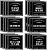 KSIWRE 24PCS Waterproof Soap Labels for Bottles,Shampoo Dispenser Label for Bathroom Organization,Removable Self-Adhesive Stickers for Hand Soap,Dish Soap,Conditioner,Body Wash,Mouthwash (Black,3