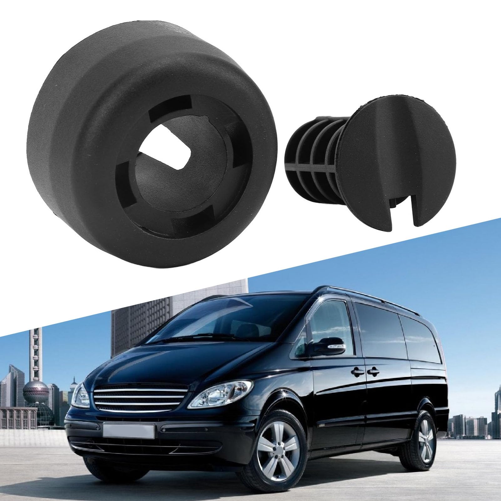 KIMISS Almohadilla de Goma para Gato Compatible con Vito W639 W477 Viano, Resistente a la presión, Adaptador de Punto de elevación