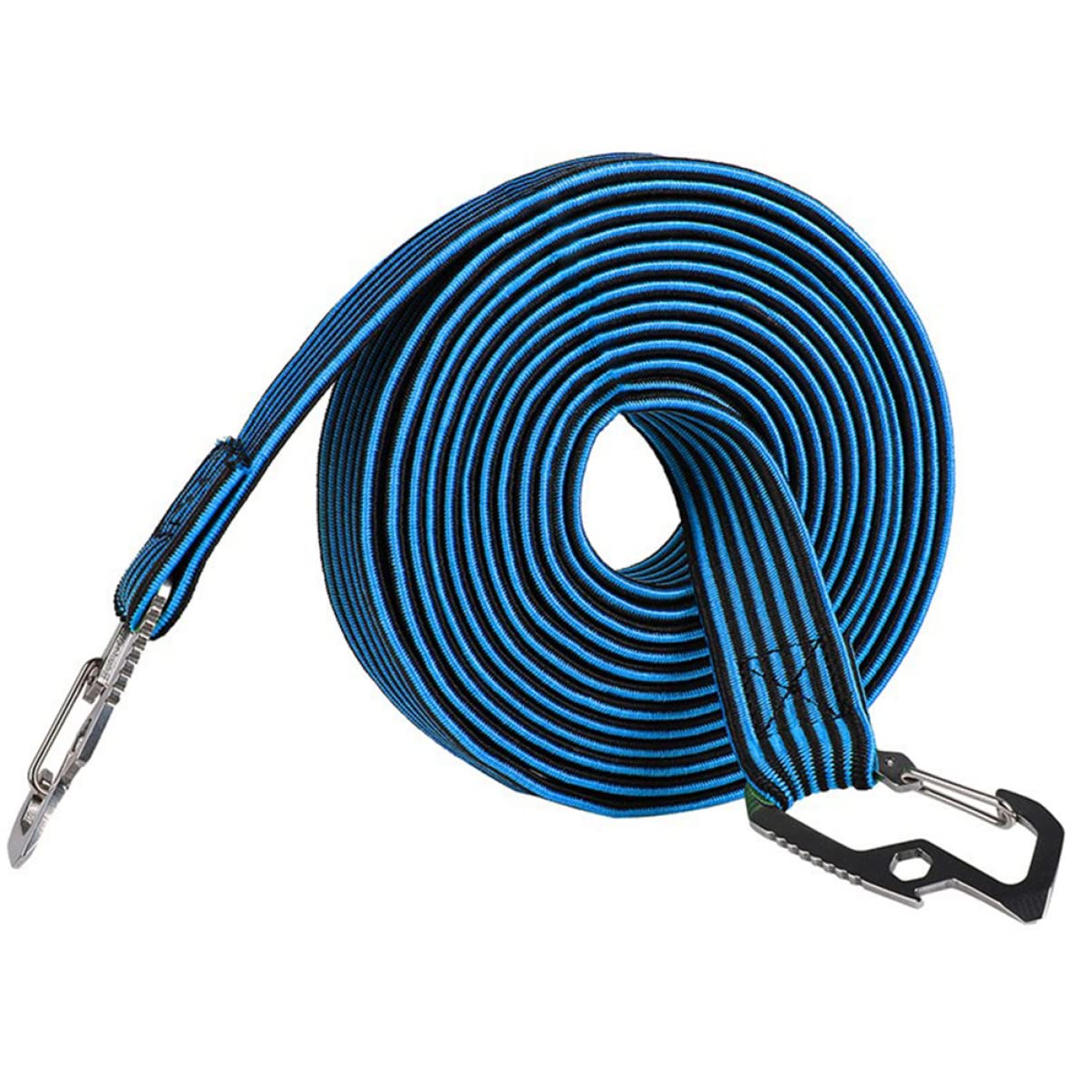 JECOMPRIS Bike Elastic Rope Bungee Rope Bungee Jumping Cord Bike Cargo Rack Belts Carabiner Bungee Cord Elastic Cord Bike Luggage Strap Bike Strap Elastic Bungee Cord Baggage Straps Blue