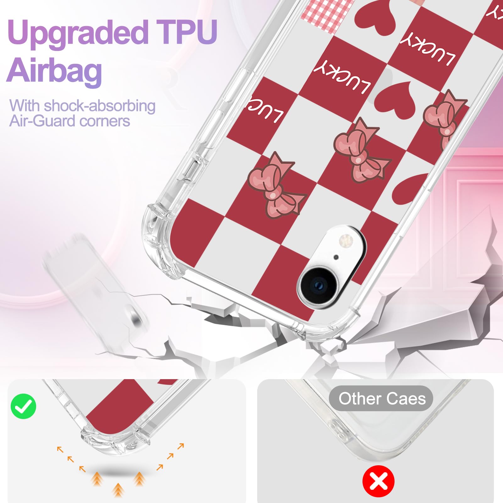 Cover per iPhone XR, Custodia TPU in Trasparente Silicone Flessibile Morbida e Sottile, Antiurto Anti-graffio Protezione Cover per iPhone XR (6.1 inch), Modello-37