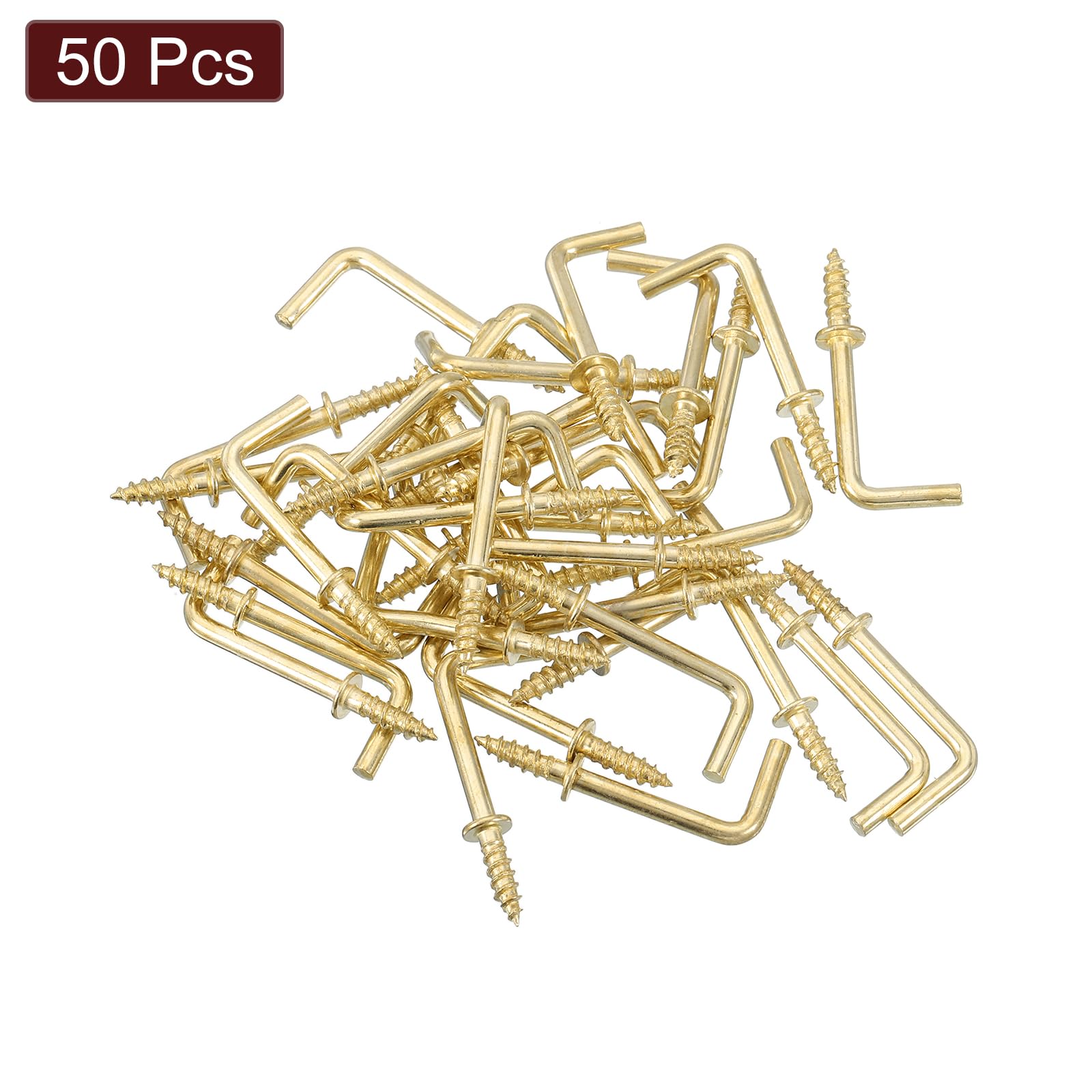 Gold Carbon Steel L-Hooks - 50 Pack -3 Gold Carbon Steel L-Hooks - 50 Pack -3