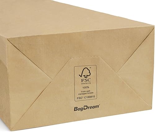 Miniatura 7 de BagDream Bolsas de almuerzo de papel de 4 libras, 100 bolsas de aperitivos, bolsas de manualidades, bolsas de pan, bolsas de almuerzo a granel de 5