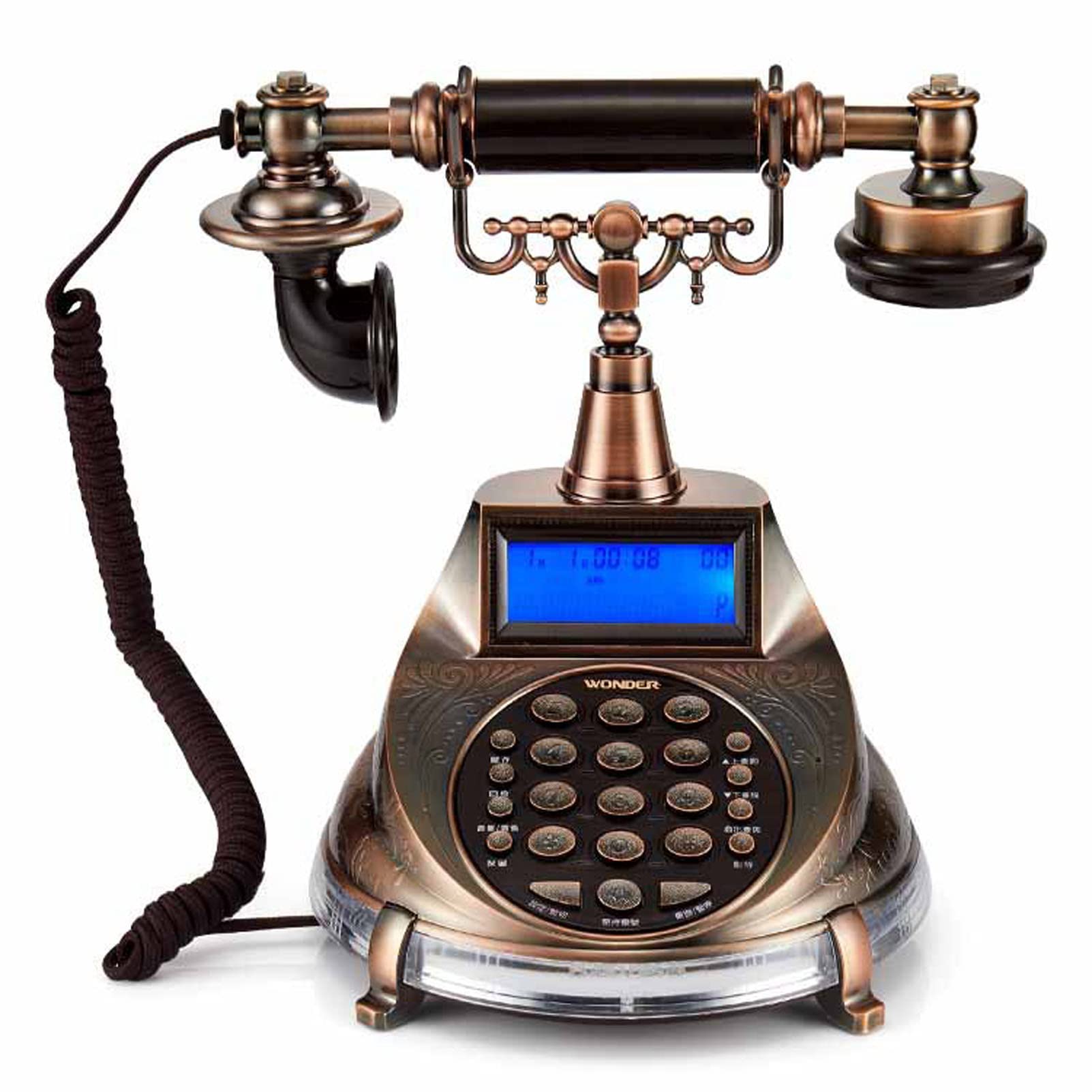 WDSOPK Retro Telephone,Old Fashioned Telephone Decoration Bedroom Home Retro Telephone Decorative Landline Replica Retro Telephone Retro House Home Phone