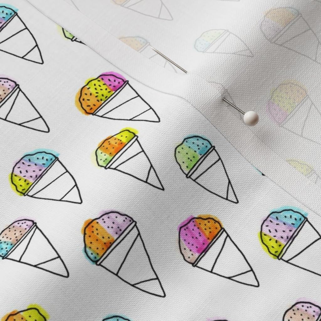 Spoonflower Fabric - Snow White Cone Carnival Kids Printed on Petal Signature Cotton Fabric by The Yard - Sewing Quilting Apparel Crafts Decor