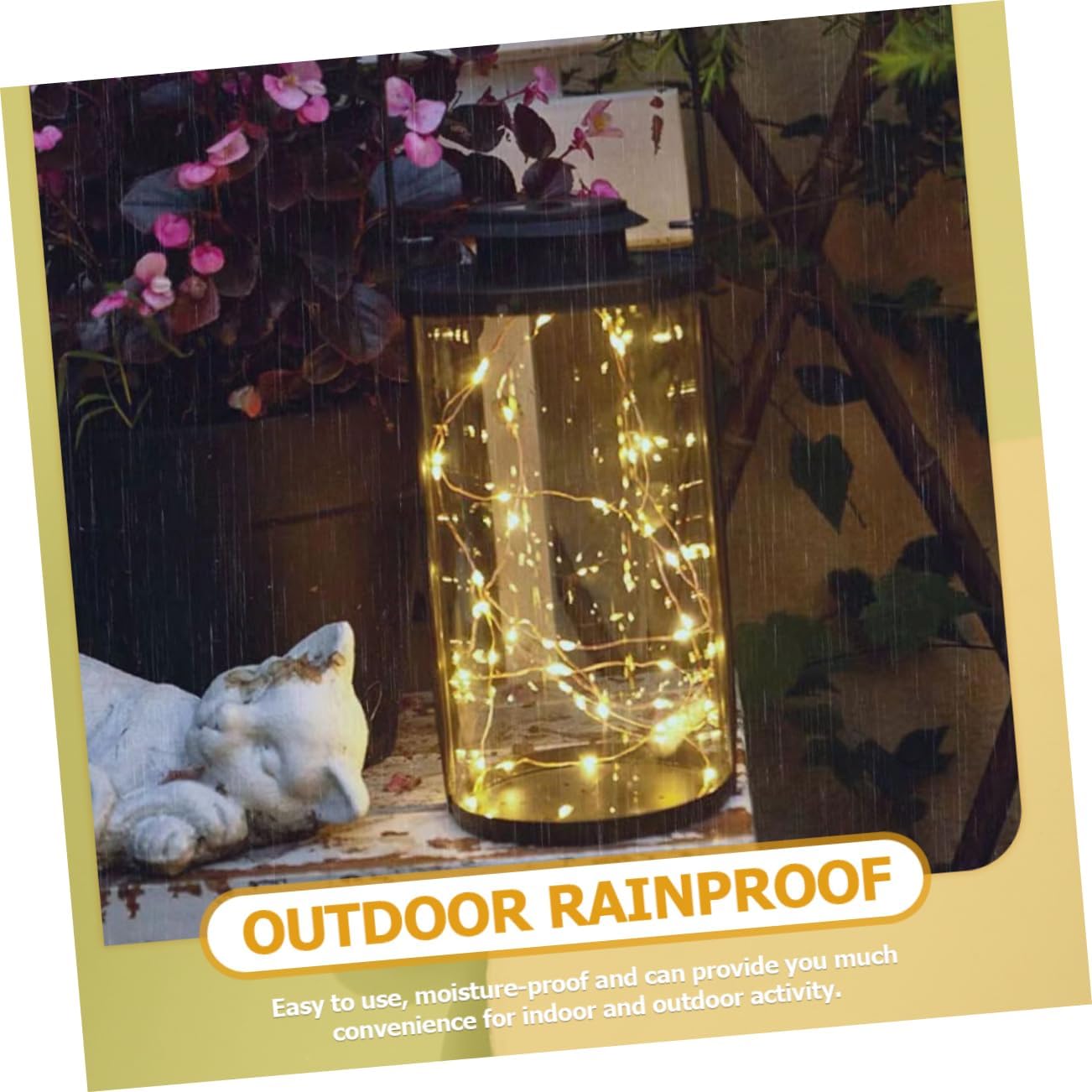 TEHAUX Led String Lights Outdoor Solar Garden Lantern Decorative Lighting Portable Camping Lantern Solar Lights Outdoor