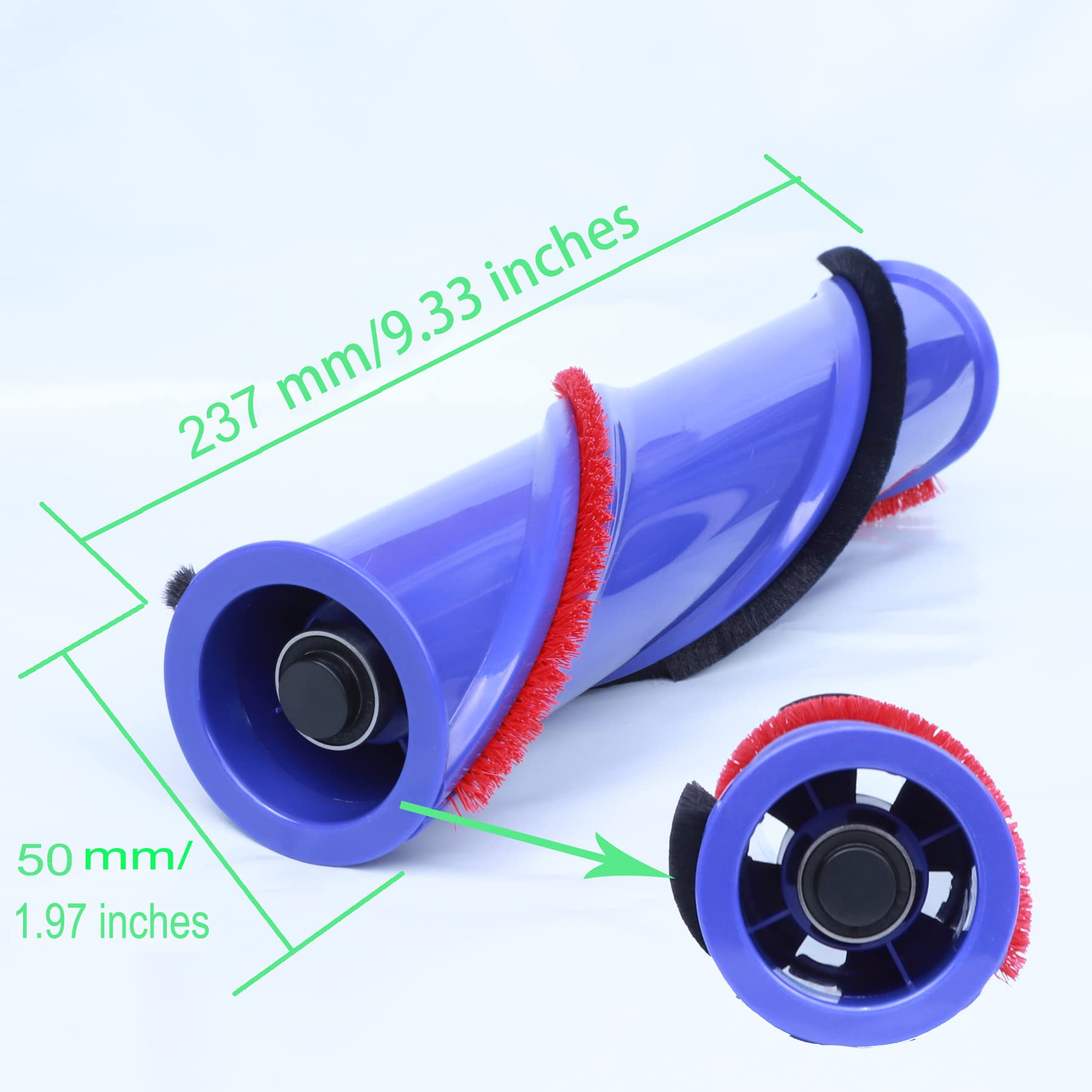 Rullo Spazzola Di Ricambio Per Dyson V8 – 967485-01 – Rimuove Peli E Polvere (Lunghezza 240 Mm, Viola) - 2