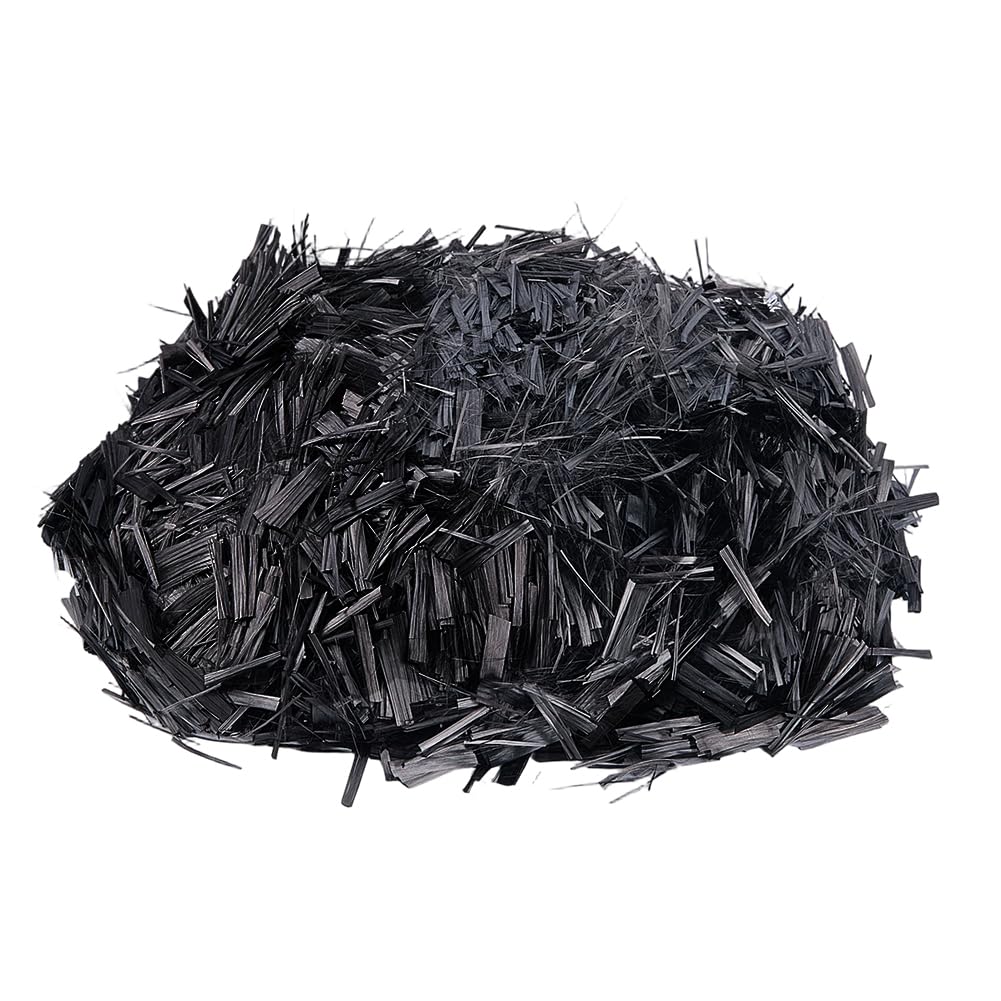 OLYCRAFT 1 kg di fibra di carbonio tritata da 1,5 cm forgiata in fibra di carbonio kit ad alta resistenza forgiatura trucioli tagliati filo forgiato fibre corte per ricambi auto progetti fai da te